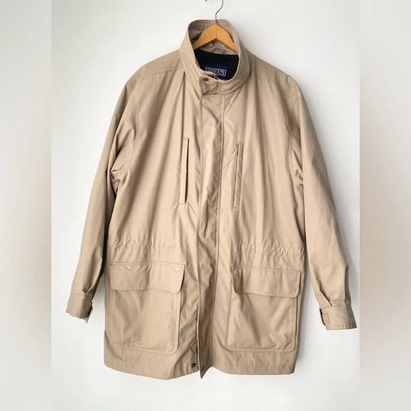 Vintage Land’s End Jacket Men’s Medium Chore Coat Blanket Lined Wool Barn Jacket - Picture 2 of 10